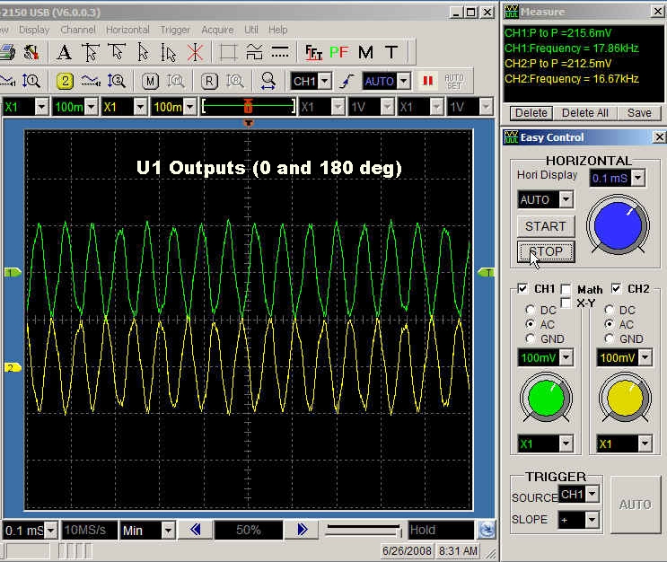 Left Channel OpAmp Output